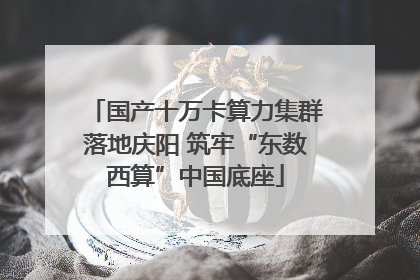 国产十万卡算力集群落地庆阳 筑牢“东数西算”中国底座