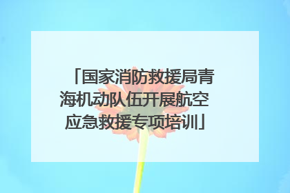 国家消防救援局青海机动队伍开展航空应急救援专项培训