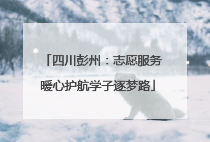 四川彭州：志愿服务暖心护航学子逐梦路