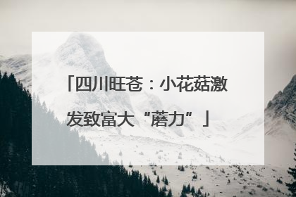 四川旺苍：小花菇激发致富大“蘑力”