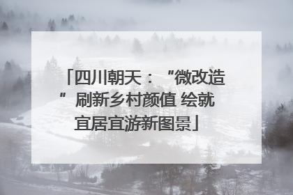 四川朝天：“微改造”刷新乡村颜值 绘就宜居宜游新图景