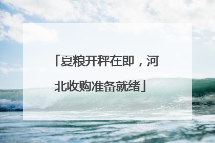 夏粮开秤在即，河北收购准备就绪