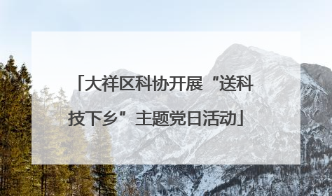 大祥区科协开展“送科技下乡”主题党日活动