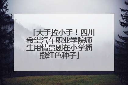 大手拉小手！四川希望汽车职业学院师生用情景剧在小学播撒红色种子