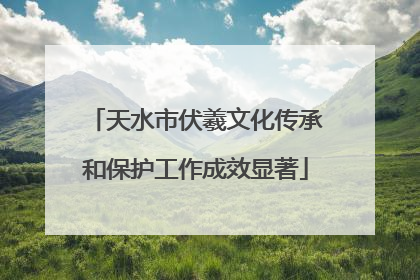 天水市伏羲文化传承和保护工作成效显著
