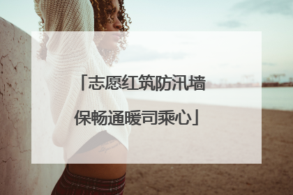 志愿红筑防汛墙 保畅通暖司乘心