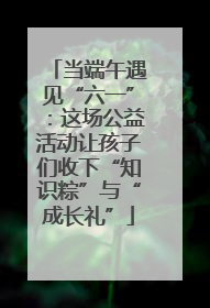 当端午遇见“六一”:这场公益活动让孩子们收下“知识粽”与“成长礼”