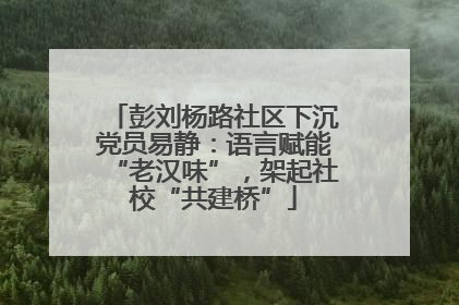 彭刘杨路社区下沉党员易静：语言赋能“老汉味”，架起社校“共建桥”