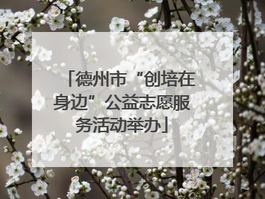德州市“创培在身边”公益志愿服务活动举办