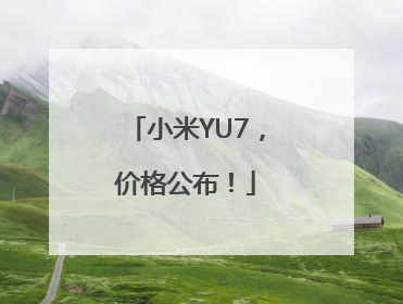 小米YU7，价格公布！