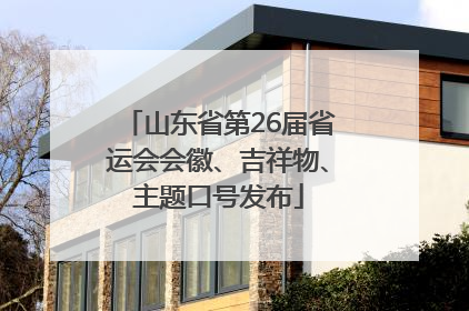 山东省第26届省运会会徽、吉祥物、主题口号发布