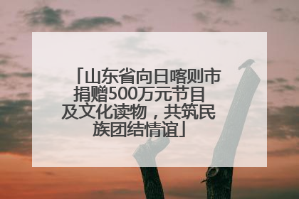 山东省向日喀则市捐赠500万元节目及文化读物，共筑民族团结情谊
