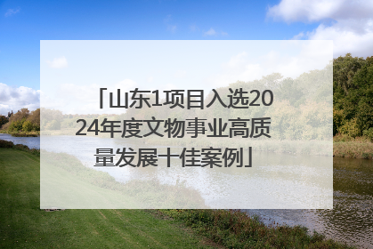 山东1项目入选2024年度文物事业高质量发展十佳案例