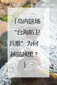 岛内这场“台海防卫兵推”为何越描越黑？