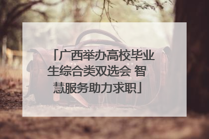广西举办高校毕业生综合类双选会 智慧服务助力求职