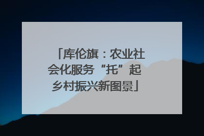 库伦旗：农业社会化服务“托”起乡村振兴新图景