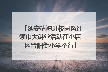 延安精神进校园暨红领巾大讲堂活动在小店区晋阳街小学举行