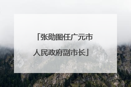 张勋图任广元市人民政府副市长