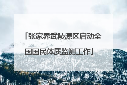 张家界武陵源区启动全国国民体质监测工作