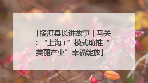 援滇县长讲故事｜马关：“上海+”模式助推“美丽产业”幸福绽放