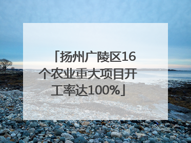扬州广陵区16个农业重大项目开工率达100%
