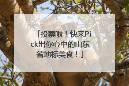 投票啦！快来Pick出你心中的山东省地标美食！