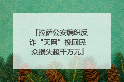 拉萨公安编织反诈“天网”挽回民众损失超千万元