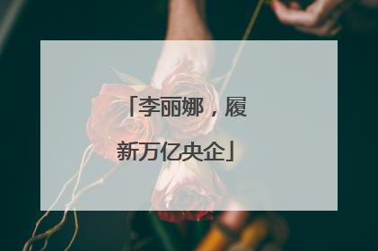 李丽娜，履新万亿央企