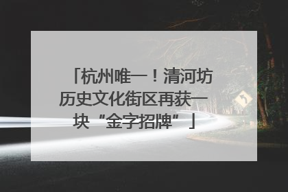 杭州唯一！清河坊历史文化街区再获一块“金字招牌”