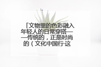 文物里的色彩融入年轻人的日常穿搭——传统的，正是时尚的（文化中国行·这些美 很中国）