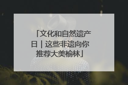 文化和自然遗产日｜这些非遗向你推荐大美榆林