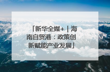 新华全媒+｜海南自贸港：政策创新赋能产业发展