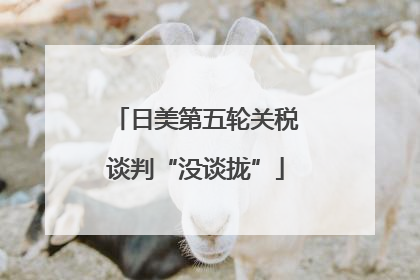 日美第五轮关税谈判“没谈拢”