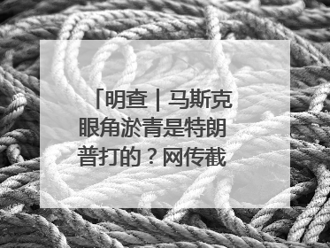 明查｜马斯克眼角淤青是特朗普打的？网传截图是“高仿”