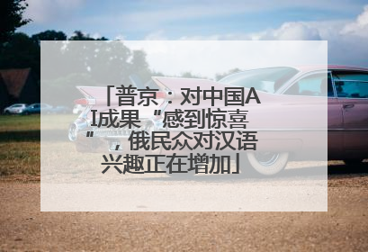 普京：对中国AI成果“感到惊喜”，俄民众对汉语兴趣正在增加