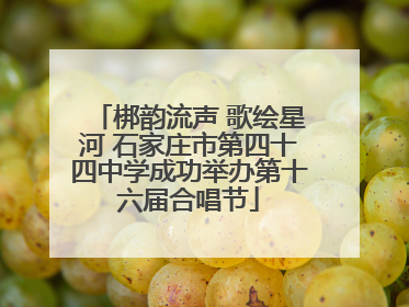 梆韵流声 歌绘星河 石家庄市第四十四中学成功举办第十六届合唱节