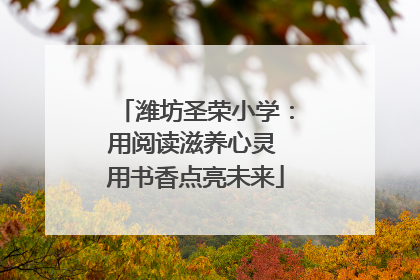 潍坊圣荣小学：用阅读滋养心灵 用书香点亮未来