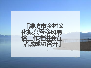 潍坊市乡村文化振兴暨移风易俗工作推进会在诸城成功召开