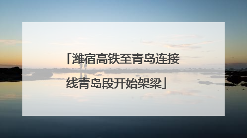潍宿高铁至青岛连接线青岛段开始架梁