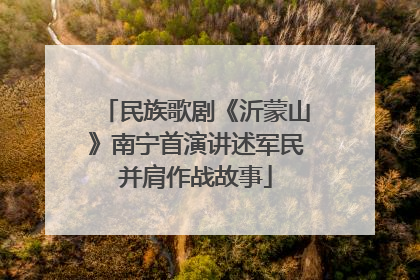 民族歌剧《沂蒙山》南宁首演讲述军民并肩作战故事