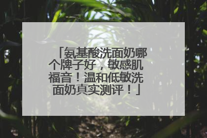 氨基酸洗面奶哪个牌子好，敏感肌福音！温和低敏洗面奶真实测评！