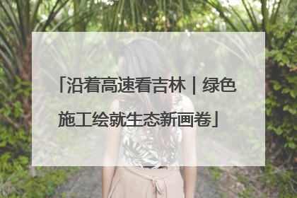 沿着高速看吉林｜绿色施工绘就生态新画卷