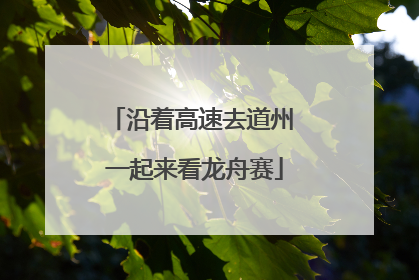 沿着高速去道州 一起来看龙舟赛