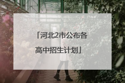 河北2市公布各高中招生计划