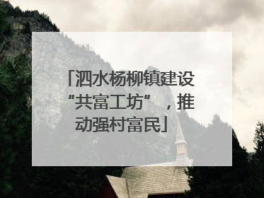 泗水杨柳镇建设“共富工坊”，推动强村富民