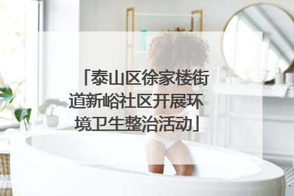 泰山区徐家楼街道新峪社区开展环境卫生整治活动