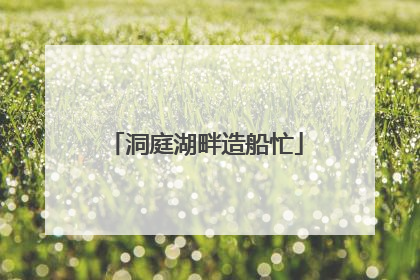 洞庭湖畔造船忙