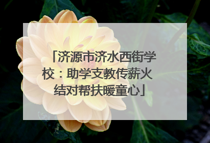 济源市济水西街学校：助学支教传薪火 结对帮扶暖童心