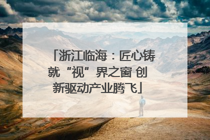 浙江临海：匠心铸就“视”界之窗 创新驱动产业腾飞