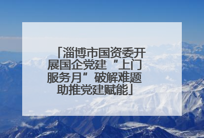 淄博市国资委开展国企党建“上门服务月”破解难题助推党建赋能